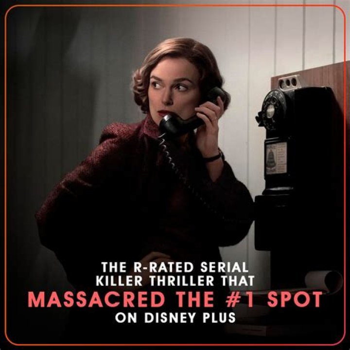 An R-rated serial killer thriller massacres the #1 spot on Disney Plus in 27 countries