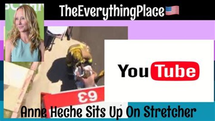 Anne Heche sits up on stretcher video