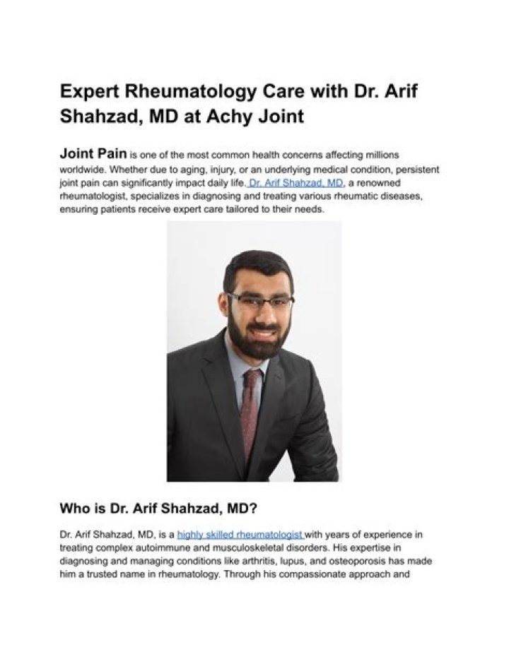 Dr. Arif Shahzad, MD – The Woodlands, TX
