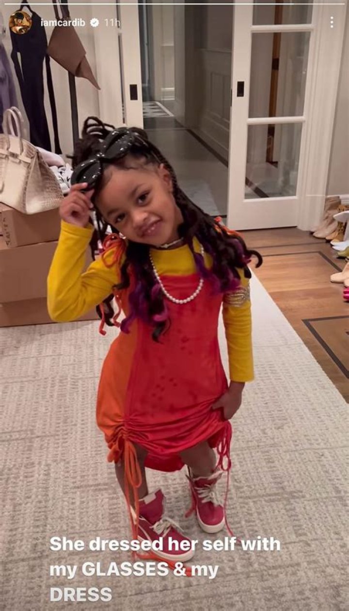Cardi B Shows Off Kulture’s Fancy Chanel Outfit In New Video — Offset’s Daughter Is A Real Fashionista Already
