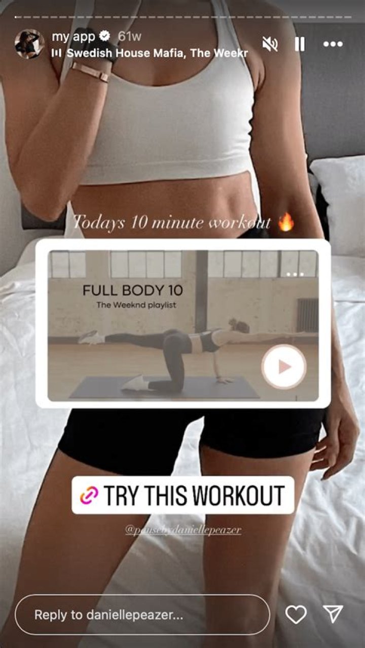 Danielle Peazer in Workout Gear Asks “What’s Stopping You?”