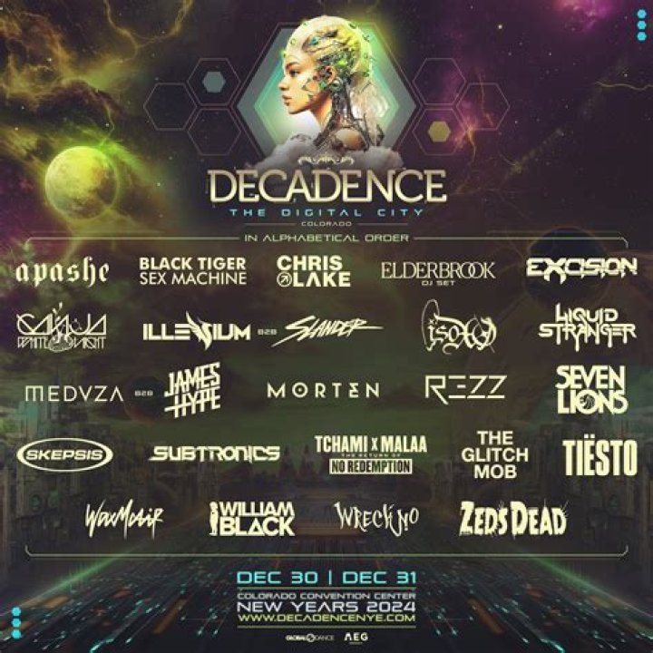 Decadence NYE Announces Deadmau5, Bassnectar And Hardwell Among Headliners