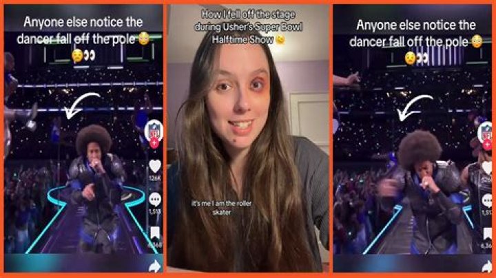 Did a dancer really fall off the stage during Usher’s Super Bowl performance? The TikTok rumor, explained