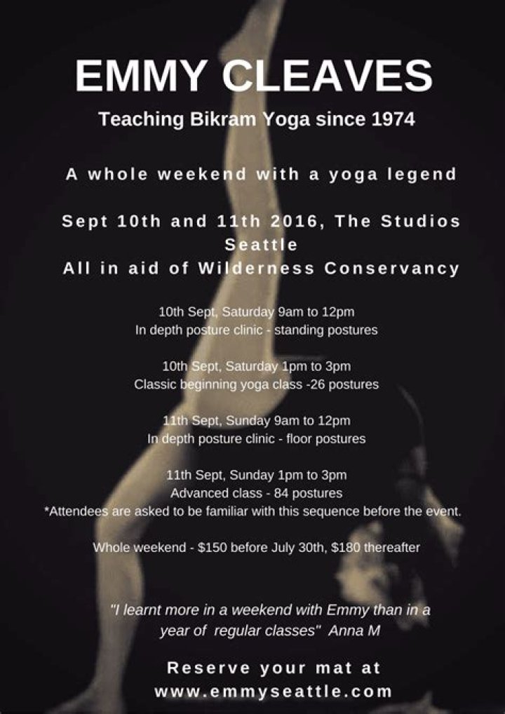 Emmy Cleaves Passes Away, Bikram Yoga Principal Teacher