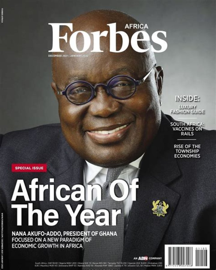 Who won Forbes African of the Year 2021?