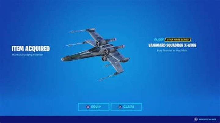Fortnite Players Get A Free X-Wing Glider For Pre-Ordering Star Wars: Squadrons