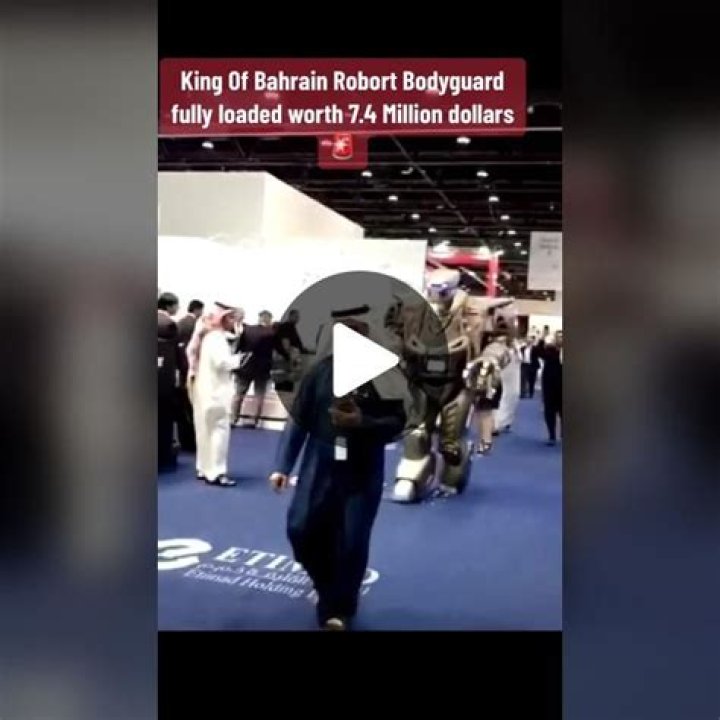 Giant Robot Mistaken for Monarch of Bahrain's Bodyguard