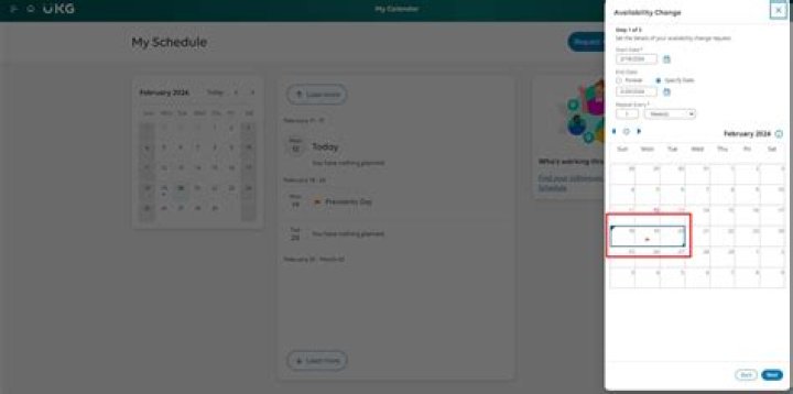 How to change availability on hotschedules app
