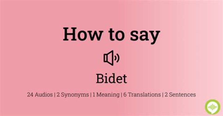 How to pronounce bidet