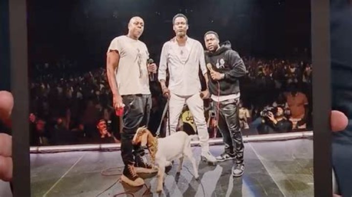 Kevin Hart surprised the greatest of all time Chris Rock with a live goat onstage but it pooped on his shoes
