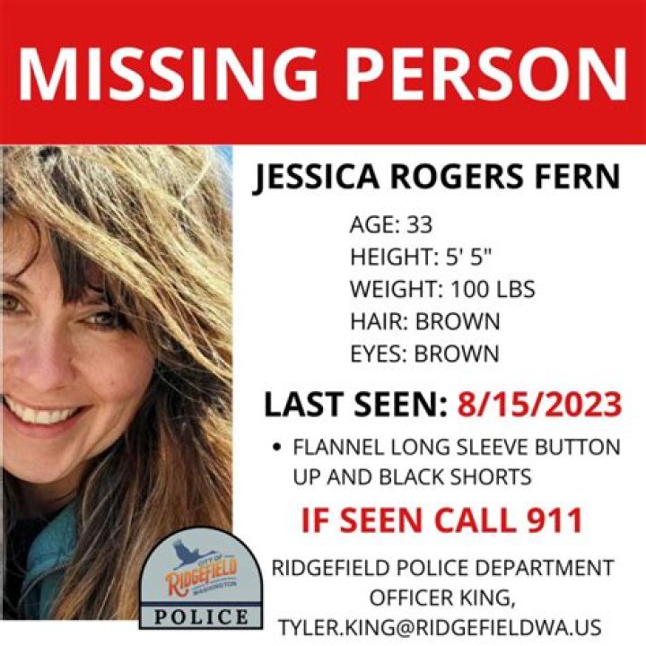 Missing Jessica Rogers Fern Update: Help find woman seen leaving her Ridgefield home