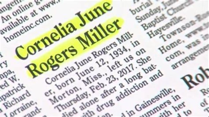 Obituary | Cornelia June Rogers Miller Cause of Death