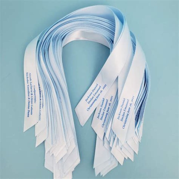 Personalized ribbon for martyrika or bomboniera — Blessed Celebration