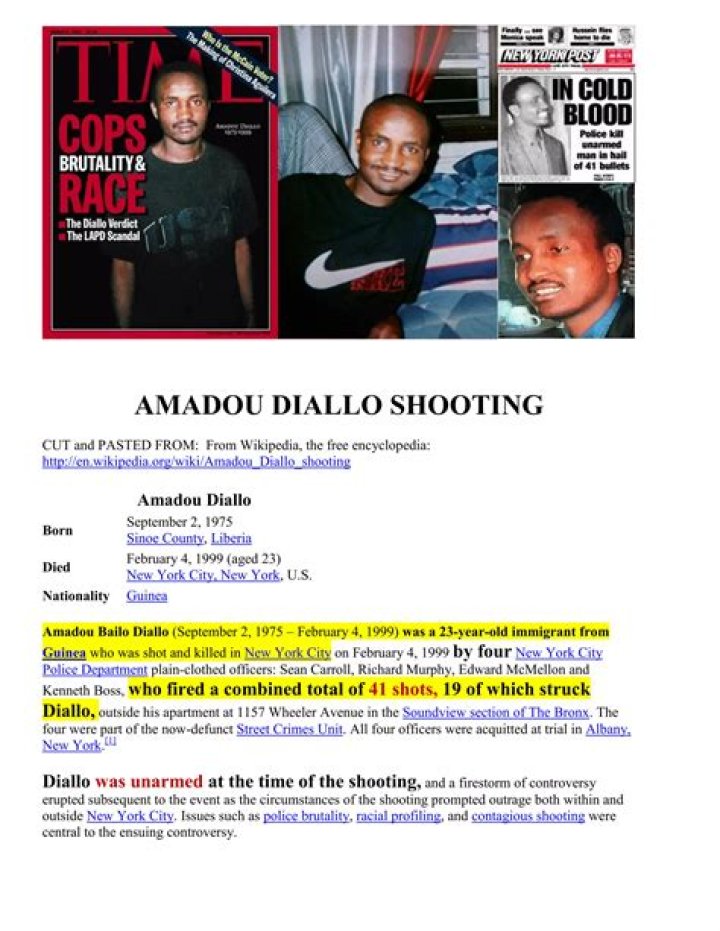 Shooting of Amadou Diallo’s biography, net worth, fact, career, awards and life story