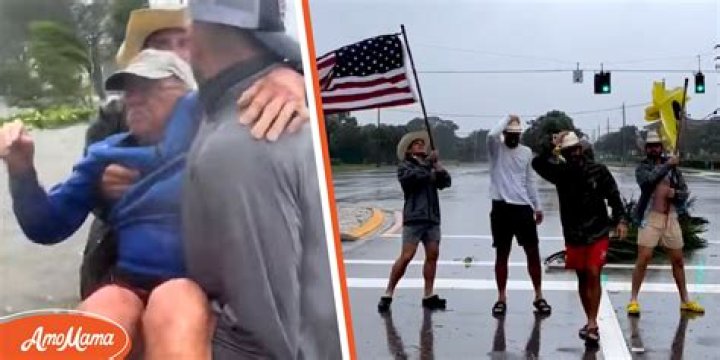 
Strangers Risk Their Lives to Save Elderly Man from a Flooded Car during Hurricane Ian 