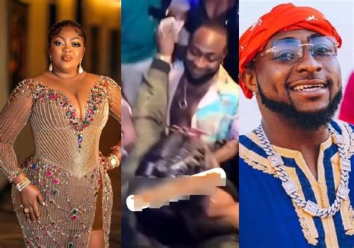 
“This Is Genuine Friendship” – Reactions As Eniola Badmus Showers Davido With Cash 