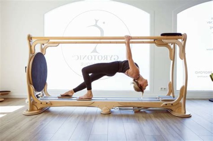 Victoria Silvstedt in Workout Gear Does the Gyrotonic Method