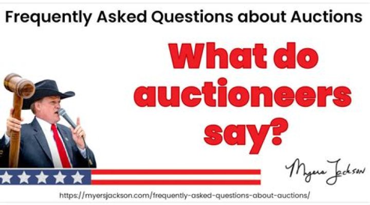 What do auctioneers say at the end