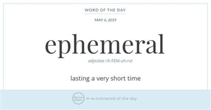 What does ephemeral mean