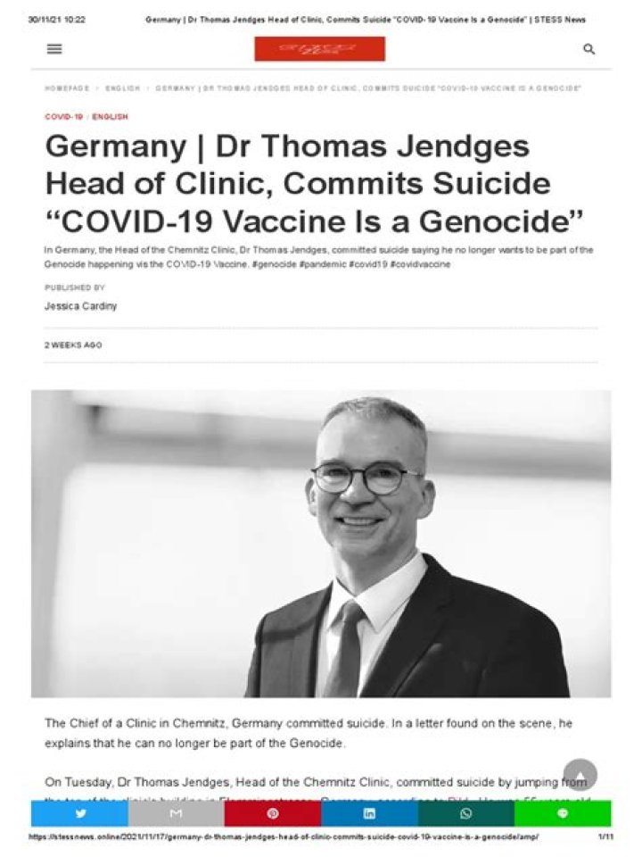 Who Is Dr Thomas Jendges From Chemnitz? Video Details Explained